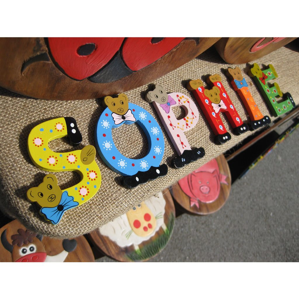 Wooden Bear Letters