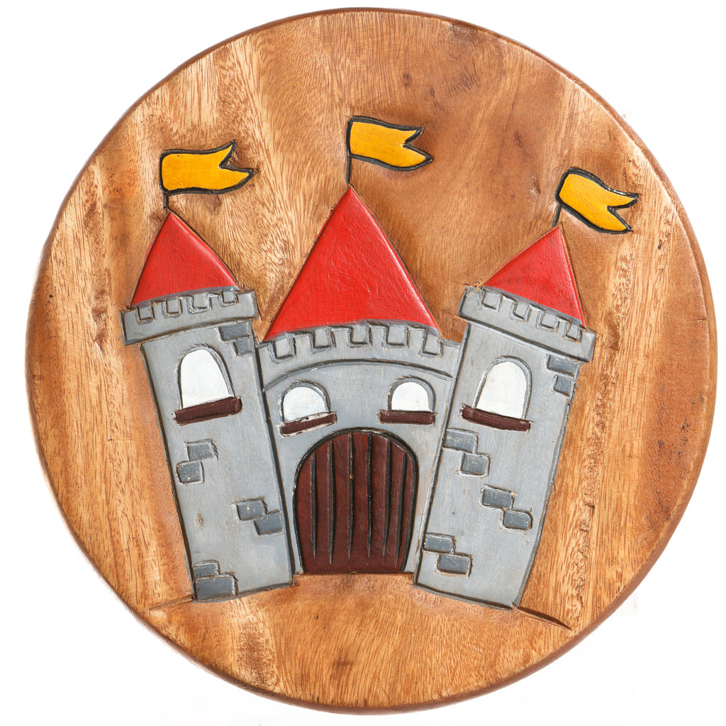 Wooden Castle Stool