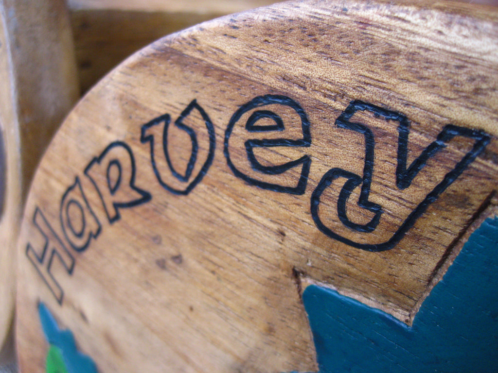 Engraved Dinosaur Stool